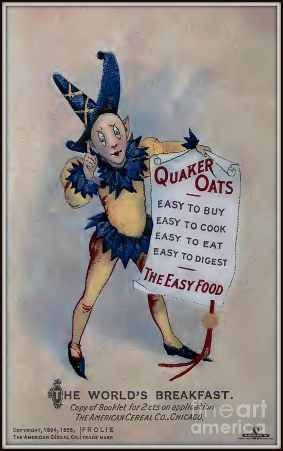 Cereal Painting - Quaker Oats vintage advertisement by Unknown