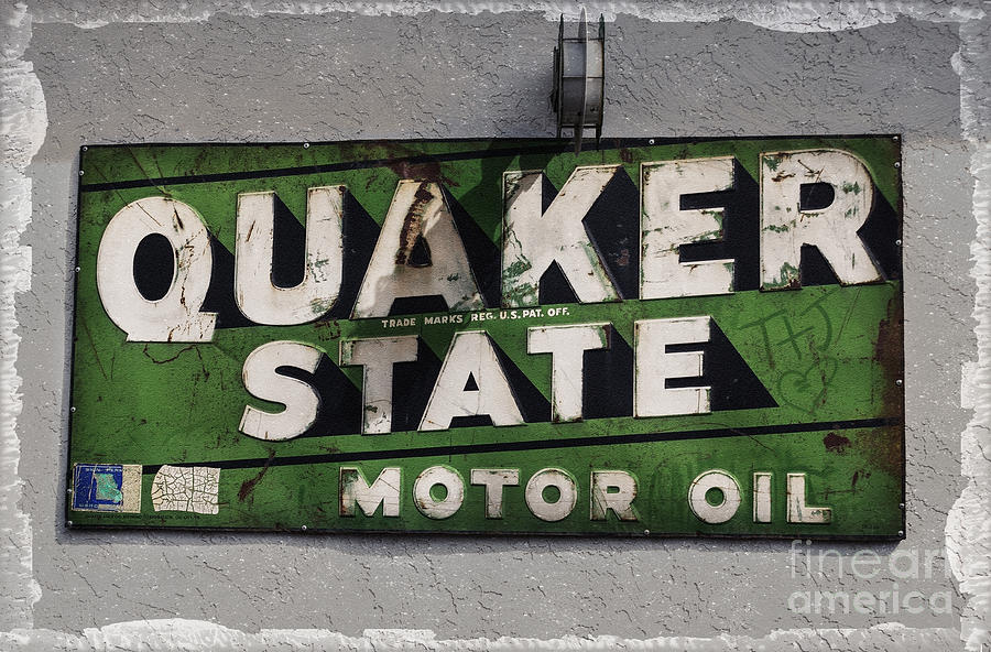 Vintage Photograph - Quaker State Motor Oil by Janice Pariza
