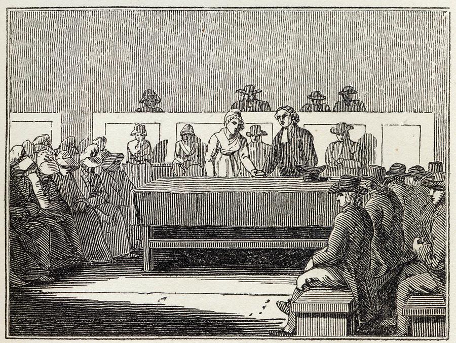 Quaker Wedding In The 19th Century Drawing by Mary Evans Picture ...