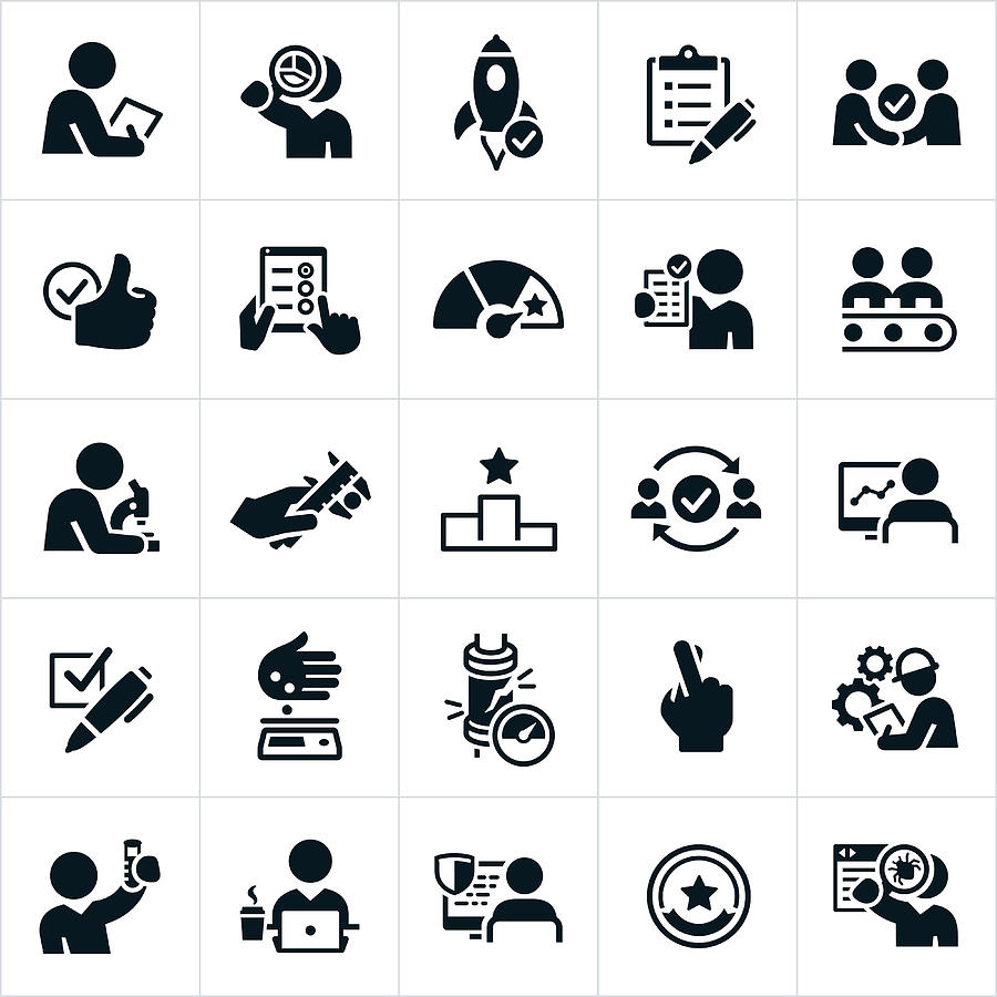 Quality Control Icons Drawing by Appleuzr