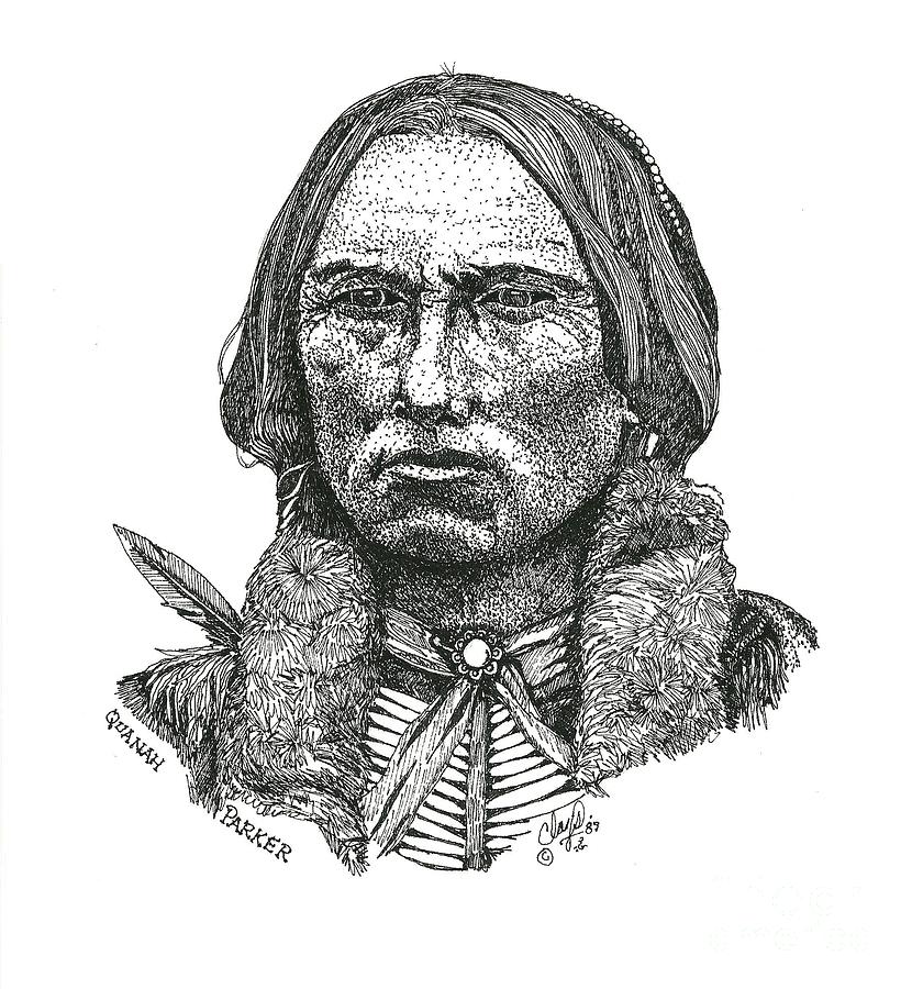 Quanah Parker Drawing by Clayton Cannaday