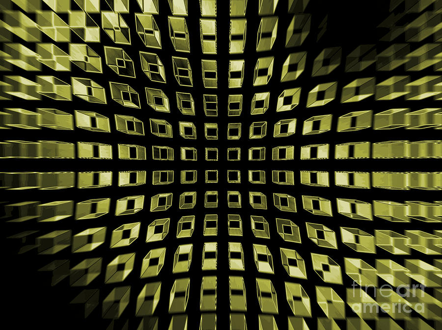 Abstract Digital Art - Quantum Field Network by Stan Reckard