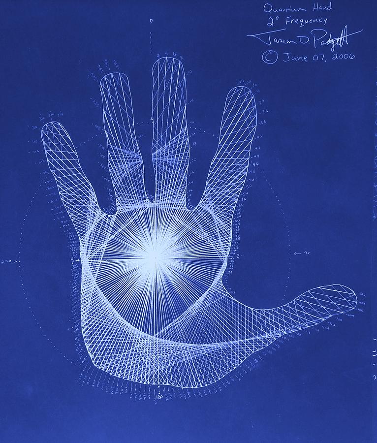 Quantum Hand Through My Eyes Drawing by Jason Padgett