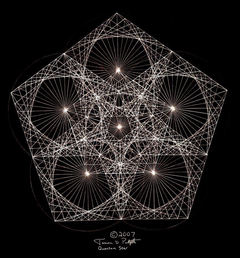 Quantum Star II Drawing by Jason Padgett