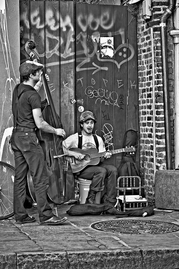 New Orleans Photograph - Quarter Blues monochrome by Steve Harrington