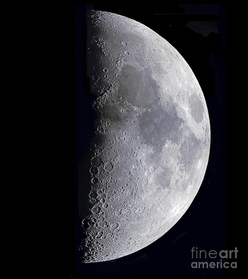 Space Photograph - Quarter Moon by Alan Dyer