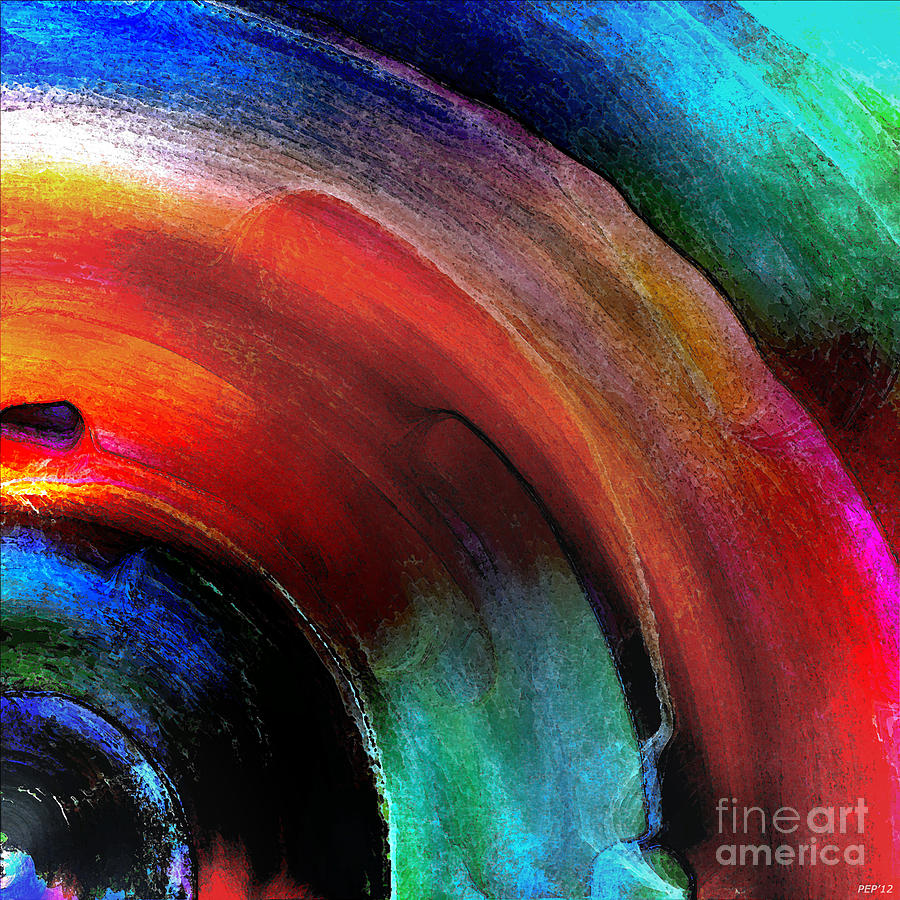 Quarter Round Colors Digital Art by Phil Perkins