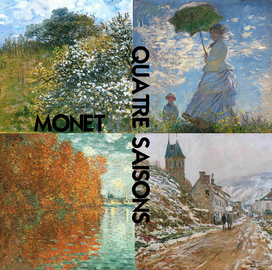 Claude Monet Painting - Quatre Saisons A Collage of Monets by Philip Ralley