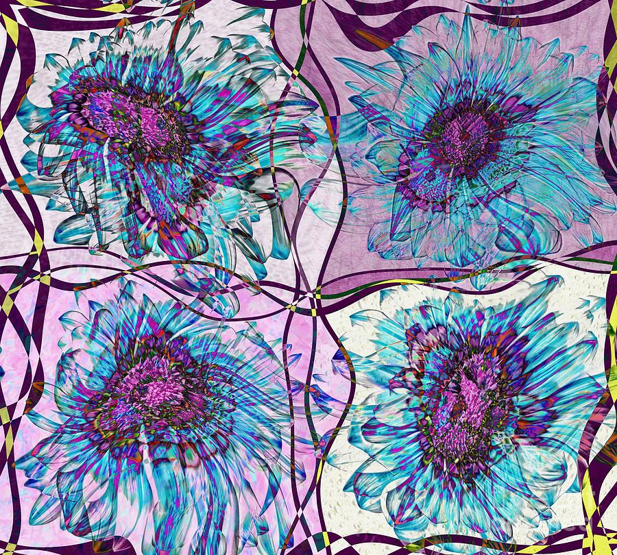 Quatro Floral - 11ac04 Digital Art by Variance Collections