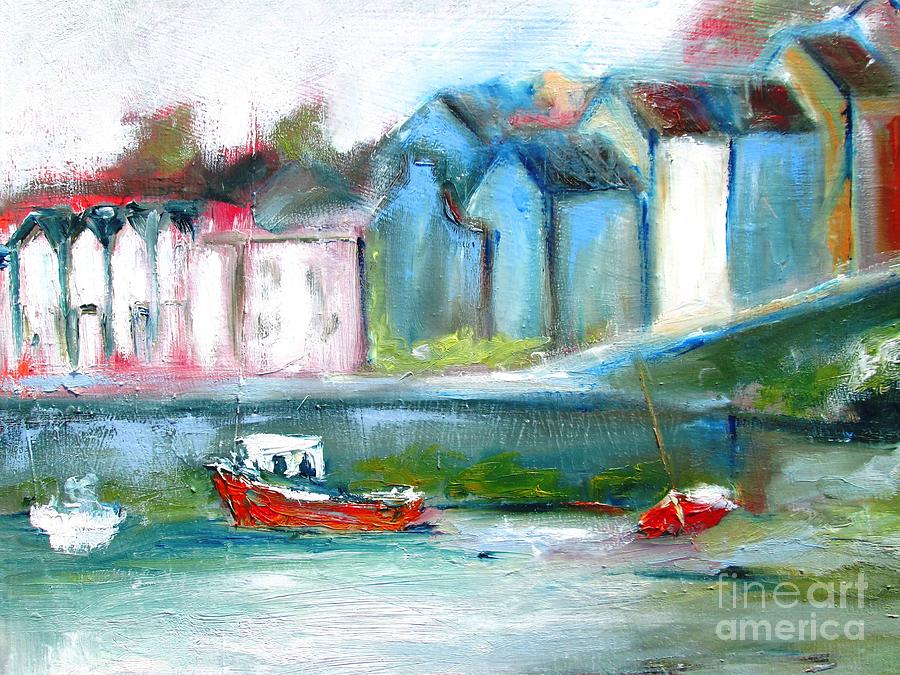 Quayside Ireland  Painting by Mary Cahalan Lee - aka PIXI