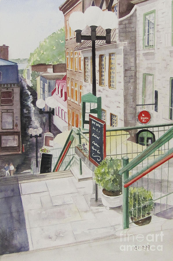 Quebec City Painting by Carol Flagg