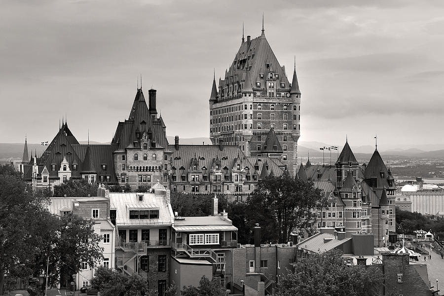 Castle Photograph - Quebec City in Black and White by Pierre Leclerc Photography
