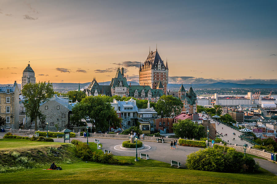 Quebec City skyline, Canada Photograph by Posnov