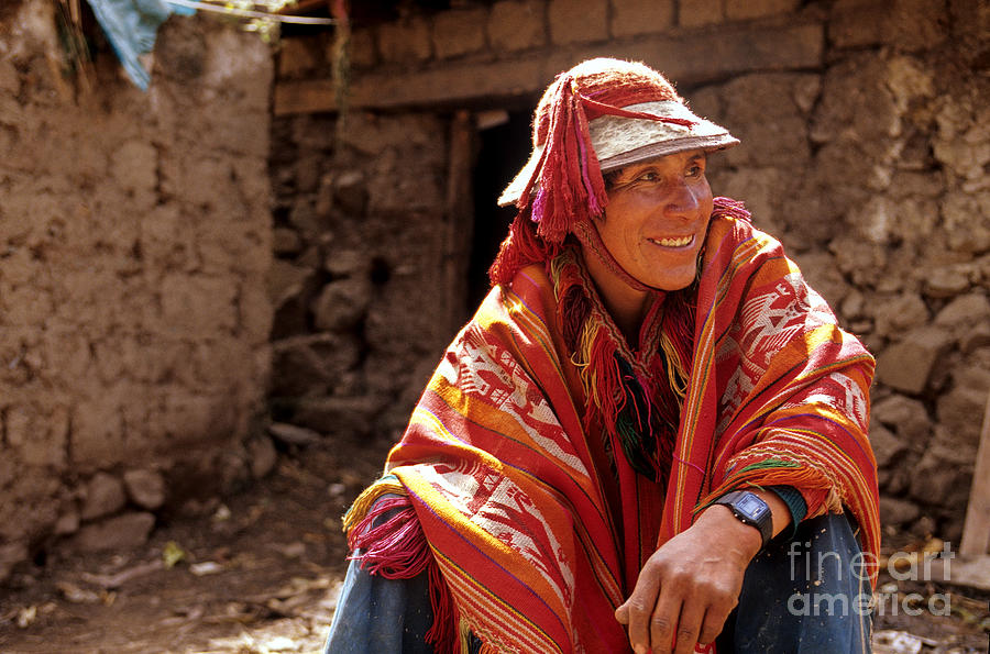 Quechua man Sacred Valley Peru Photograph by Ryan Fox