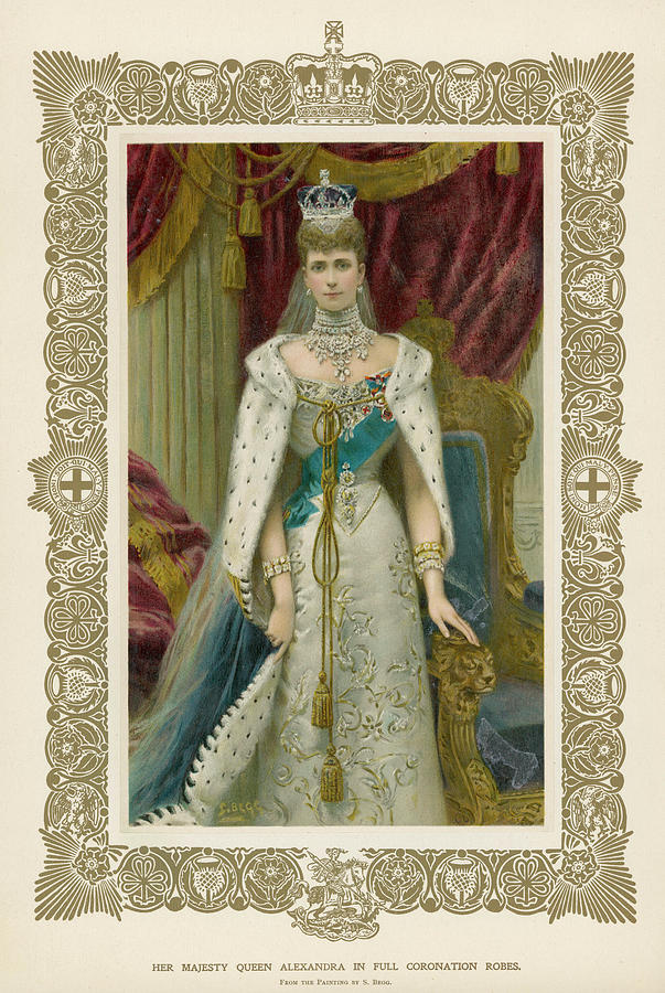 Queen Drawing - Queen Alexandra Consort (1844 - 1925) by  Illustrated London News Ltd/Mar