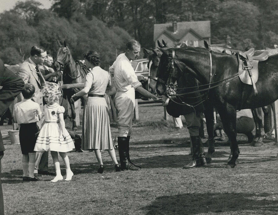 Queen And Her Children Watch Duke Flaying Polo At Windsor Photograph by Retro Images Archive