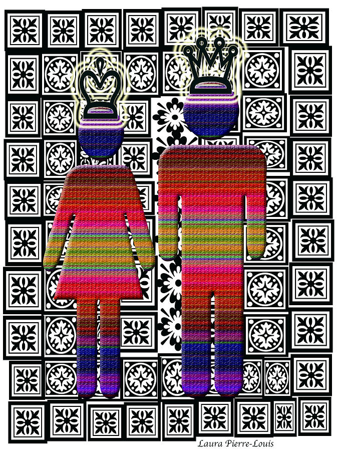 Queen And King Digital Art by Laura Pierre-Louis