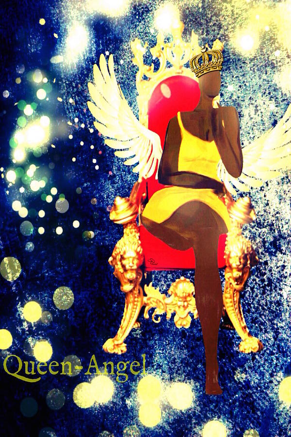 Queen Digital Art - Queen Angel by Romaine Head