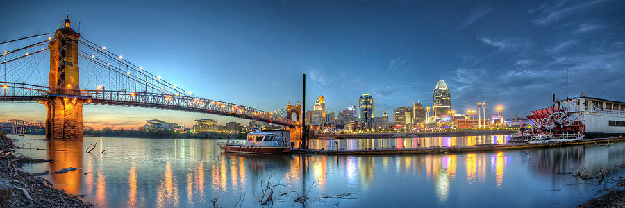 Queen City Panorama At Twilight Photograph