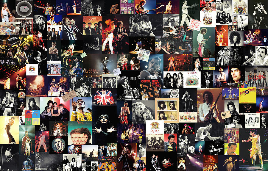 Led Zeppelin Digital Art - Queen Collage by Hoolst Design