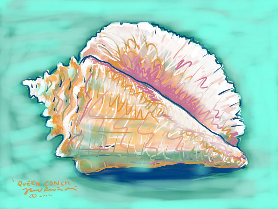 Queen Conch Painting by Jean Pacheco Ravinski