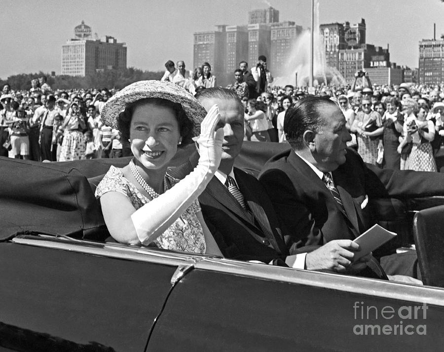 Queen Elizabeth In Chicago 1959 Photograph