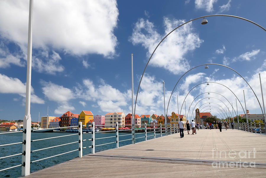 Architecture Photograph - Queen Emma Bridge Curacao by Amy Cicconi