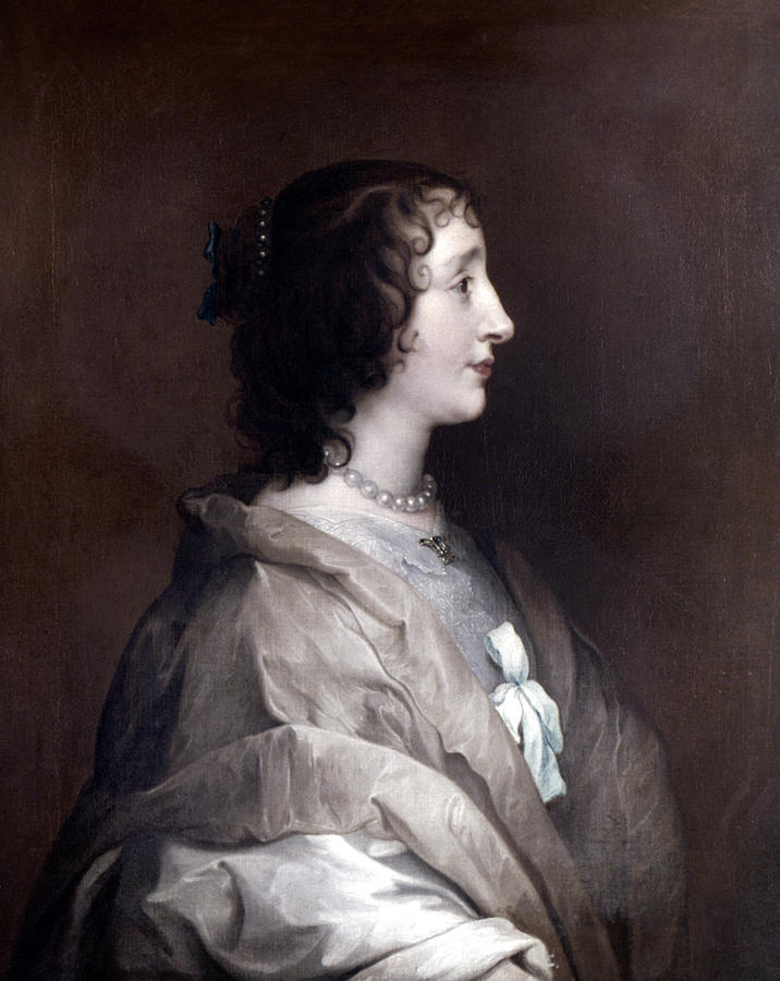 Queen Henrietta Maria Painting by Granger