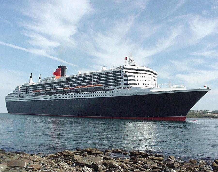 Queen Mary 2 Photograph - Queen Mary 2 in Halifax by George Cousins