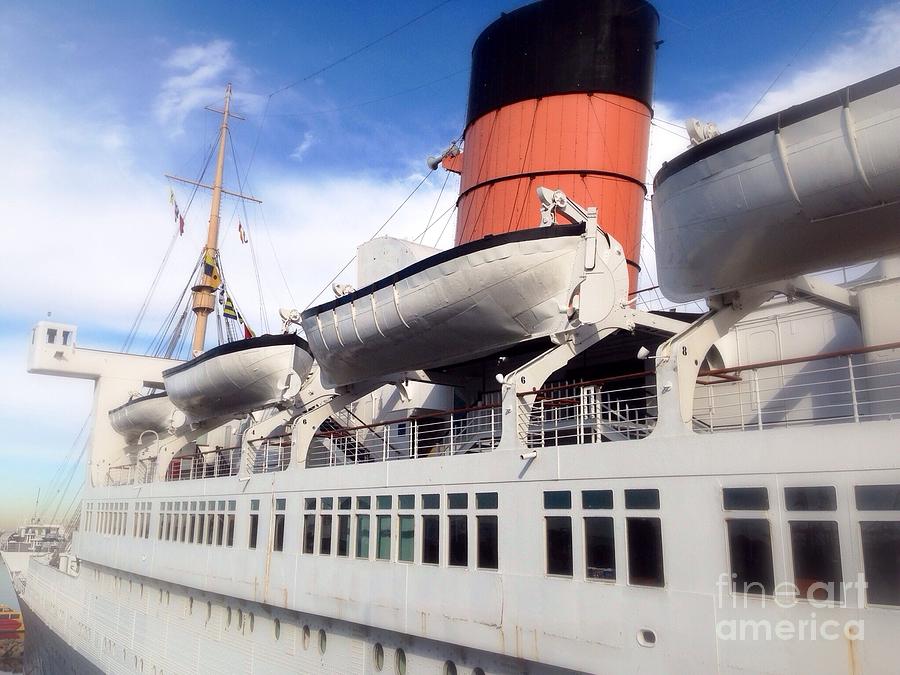 Queen Mary Ship Docked Photograph by Susan Garren