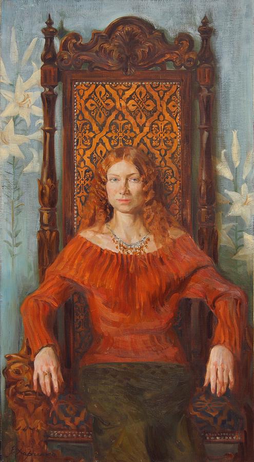 Portrait Painting - Queen Natasha by Victoria Kharchenko
