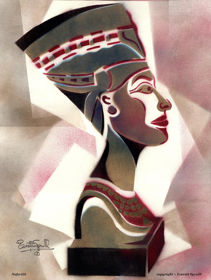 Queen Nefertiti Painting by Everett Spruill