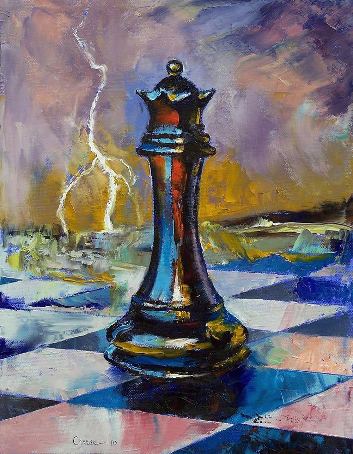 Chess Painting - Queen of Chess by Michael Creese