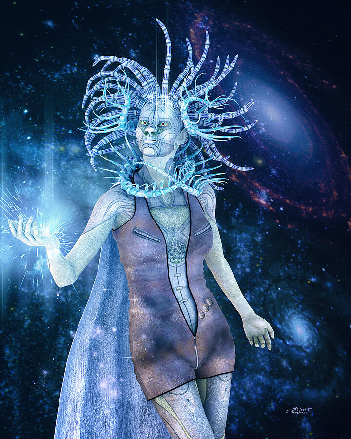 Queen of Distant Galaxies Digital Art by Jutta Maria Pusl