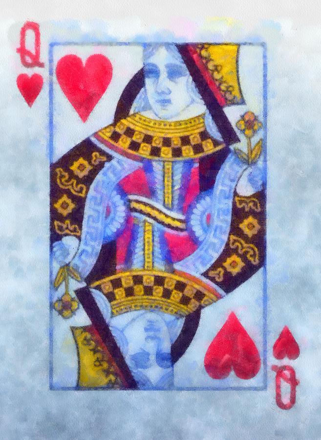 Queen Of Hearts Painting by Dan Sproul