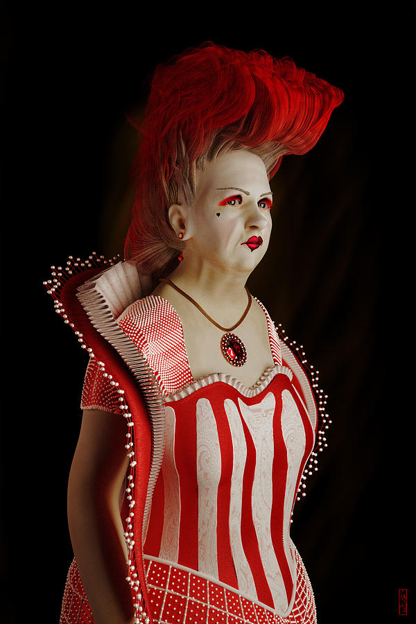 Queen of Hearts Digital Art by Matthew Lindley
