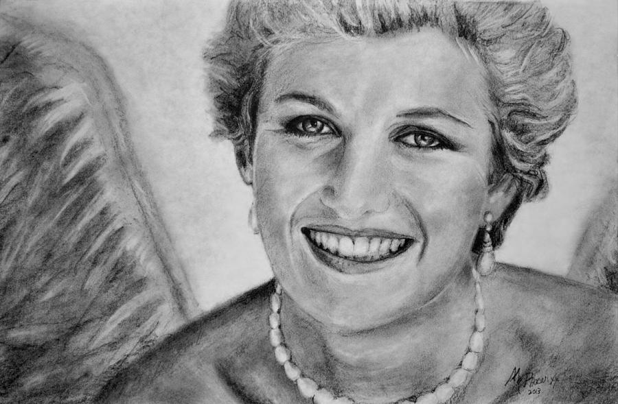 Diana Drawing - Queen of Hearts by Maxx Phoenixx Diana Drawing - Queen of Hearts by Maxx Phoenixx