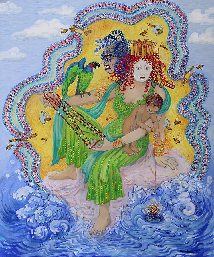 Queen of Membranes 1 Painting by Shoshanah Dubiner