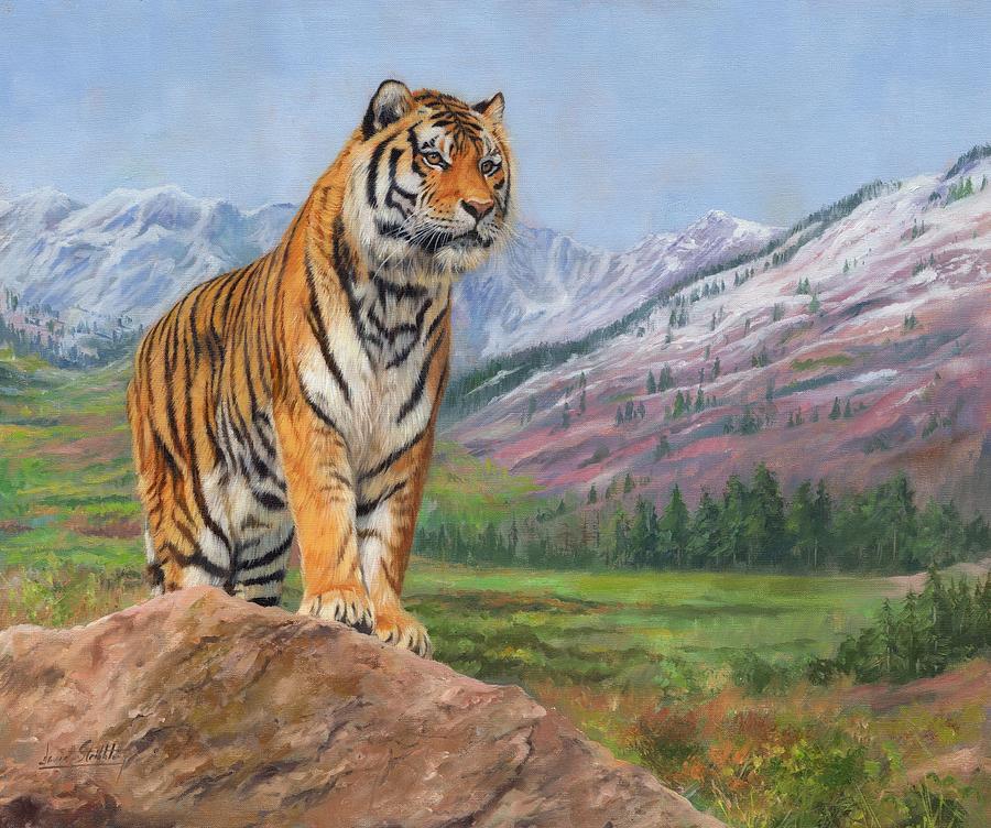 Wildlife Painting - Queen of Siberia by David Stribbling