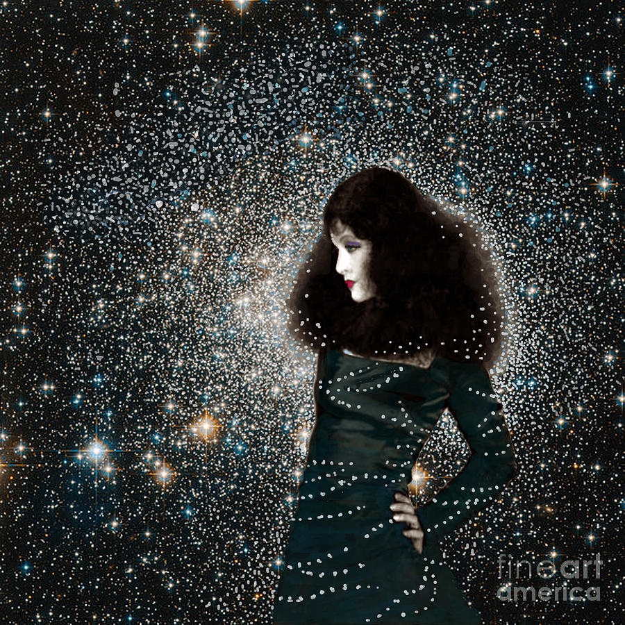 Space Digital Art - Queen of the Snowy Galaxy by Maureen Tillman
