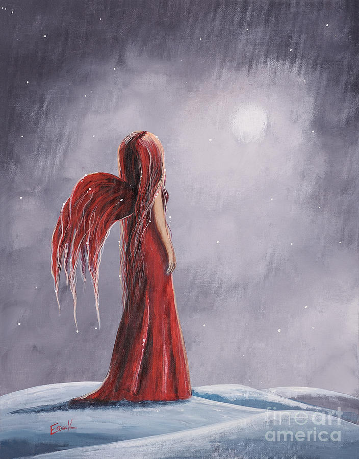 Queen Of The Winter Nights by Shawna Erback Painting by Moonlight Art Parlour