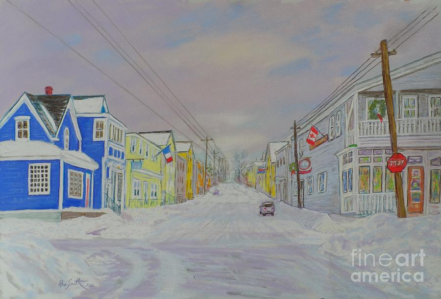 Queen Street Chester Nova Scotia Pastel by Rae  Smith PSC