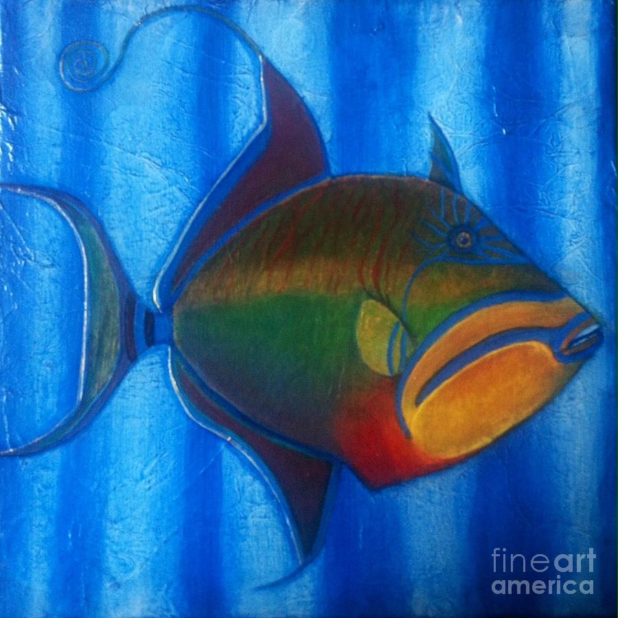 Queen Triggerfish 1 Painting by Chad Gill - Pixels