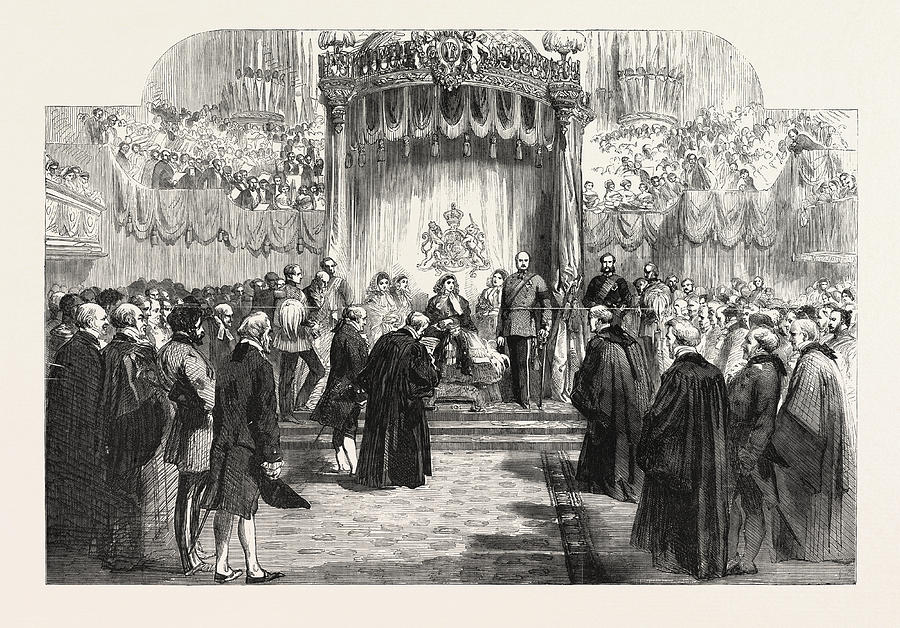 Queen Victorias Visit To Birmingham, Uk Reading Drawing By English 