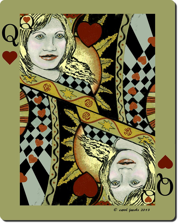 Queens Card II Painting by Carol Jacobs