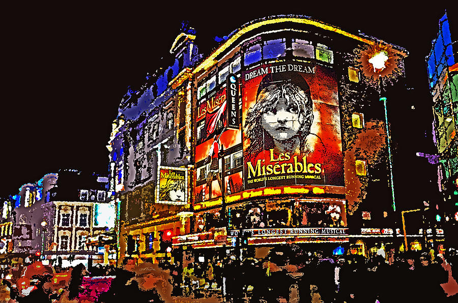 London Mixed Media - Queens Theatre London by Peter Allen