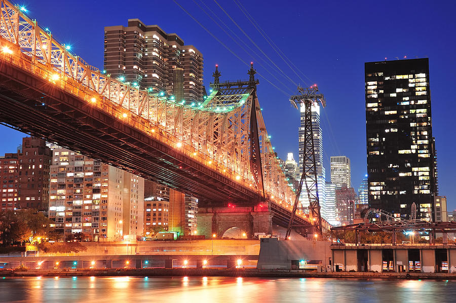 Queensboro Bridge and Manhattan Photograph by Songquan Deng