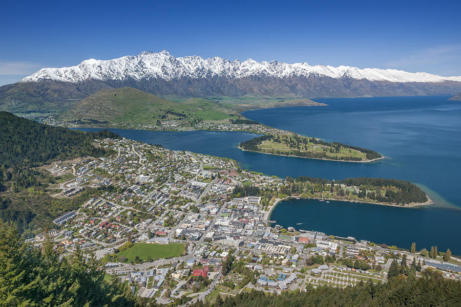 Queenstown and The Remarkables Panorama, New Zealand Photograph by 4fr