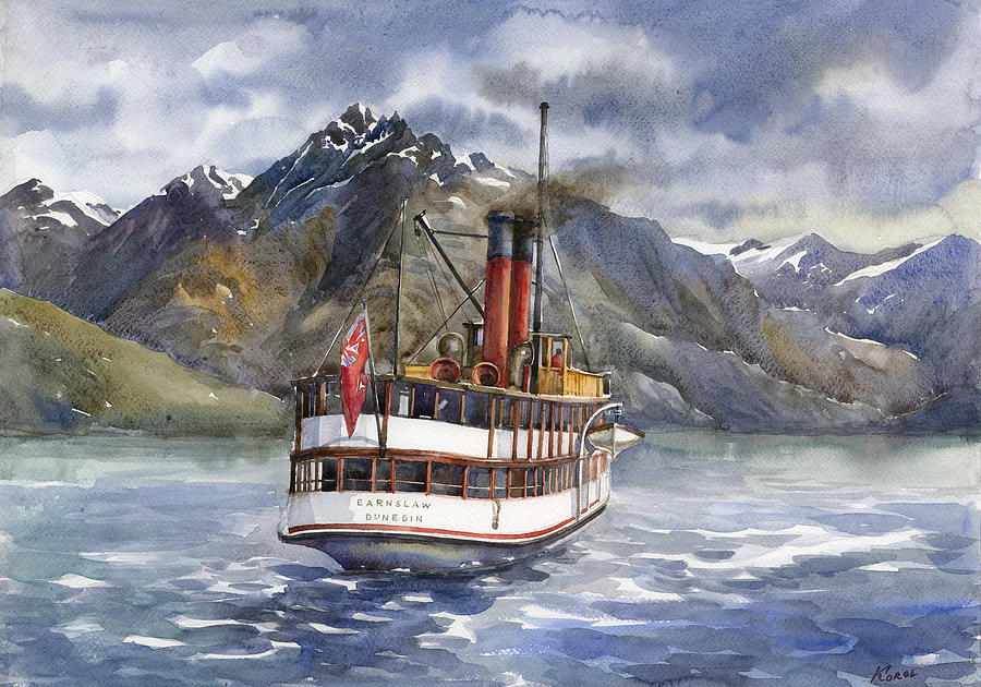 Queenstown Steamer Painting by Ludmila Korol Pixels