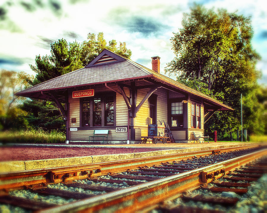 Queponco Railroad Station of Yesteryear Photograph by Bill Swartwout